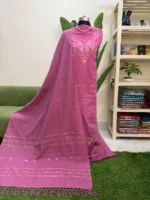 হাতের তাঁতের জামদানি থ্রি পিস (Code-303)