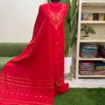 হাতের তাঁতের জামদানি থ্রি পিস (Code-309)