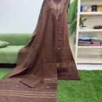 হাতের তাঁতের জামদানি থ্রি পিস (Code-317)
