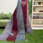 হাতের তাঁতের জামদানি থ্রি পিস (Code-320)