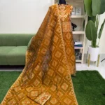 সেমি মসলিন জামদানি থ্রি পিস (Code-502)
