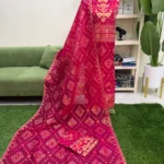 সেমি মসলিন জামদানি থ্রি পিস (Code-504)