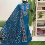 টাঙ্গাইল হাফসিল্ক জামদানি থ্রি পিস (Code-180)